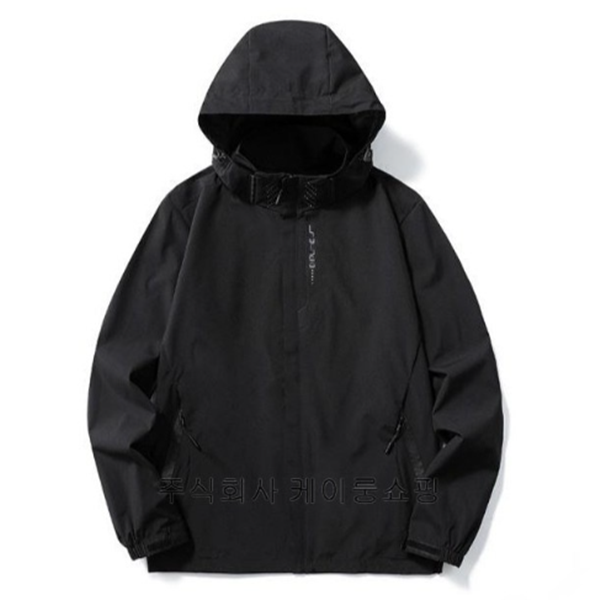 세계일주 초경량 방수 바람막이 후드 남녀공용 블랙 간절기 BDSF-599FDF M~4XL
